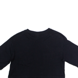 NIKE Cropped Womens T-Shirt Black Crew Neck XS
