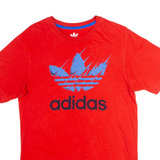 ADIDAS ORIGINALS Mens T-Shirt Red Crew Neck S
