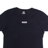LEVI'S Womens T-Shirt Black Crew Neck M