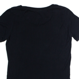 NIKE Athletic Cut Womens T-Shirt Black Crew Neck S