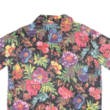 Mens Hawaiian Shirt Black Floral M