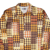 PETER WERTH Mens Shirt Yellow Spotted Long Sleeve M