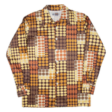 PETER WERTH Mens Shirt Yellow Spotted Long Sleeve M