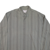 HOLIDAY SPIRIT MENS FASHION Mens Shirt Grey Striped Long Sleeve XL