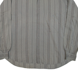 HOLIDAY SPIRIT MENS FASHION Mens Shirt Grey Striped Long Sleeve XL