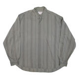 HOLIDAY SPIRIT MENS FASHION Mens Shirt Grey Striped Long Sleeve XL
