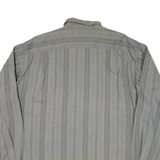 HOLIDAY SPIRIT MENS FASHION Mens Shirt Grey Striped Long Sleeve XL