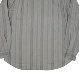 HOLIDAY SPIRIT MENS FASHION Mens Shirt Grey Striped Long Sleeve XL