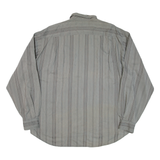 HOLIDAY SPIRIT MENS FASHION Mens Shirt Grey Striped Long Sleeve XL