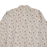 WALLMANN Womens Shirt Brown Floral Long Sleeve L