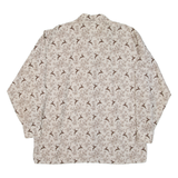 WALLMANN Womens Shirt Brown Floral Long Sleeve L