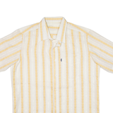 Mens Shirt Yellow Striped L