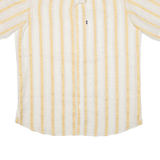 Mens Shirt Yellow Striped L