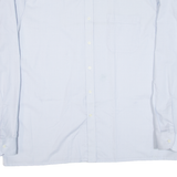 Mens Plain Shirt Blue Long Sleeve XL