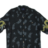 SOUTH BAY Mens Shirt Green Crazy Pattern XL