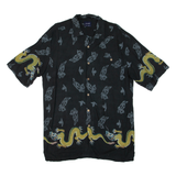 SOUTH BAY Mens Shirt Green Crazy Pattern XL