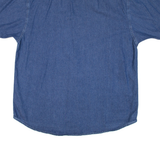 FRONT ROW Mens Denim Shirt Blue L