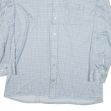 Mens Shirt Blue Crazy Pattern Long Sleeve S