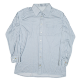 Mens Shirt Blue Crazy Pattern Long Sleeve S