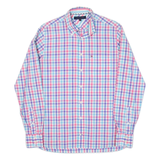 TOMMY HILFIGER Mens Shirt Pink Check Long Sleeve S