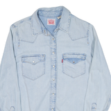 LEVI'S Womens Denim Shirt Blue Long Sleeve XS