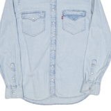LEVI'S Womens Denim Shirt Blue Long Sleeve XS