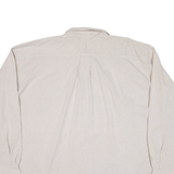 Mens Plain Shirt Beige Long Sleeve 2XL