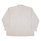 Mens Plain Shirt Beige Long Sleeve 2XL