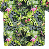 FSBN Mens Hawaiian Shirt Green Floral M