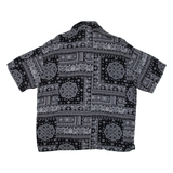 JACK & JONES Mens Shirt Black Paisley 2XL