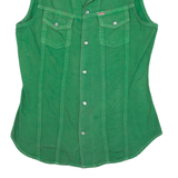 TEDDY'S Mens Denim Shirt Green Sleeveless S