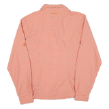 COLUMBIA Womens Shirt Orange Check Long Sleeve L