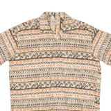 VINCI Mens Shirt Beige Crazy Pattern M
