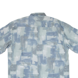 NICK TAYLOR Mens Shirt Blue Crazy Pattern L