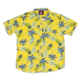 SCS Mens Hawaiian Shirt Yellow Floral XL