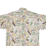 DRIVER JEANS Mens Shirt Beige Crazy Pattern M