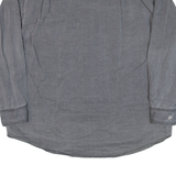 TOP SPIRIT Mens Denim Shirt Grey Floral Long Sleeve L