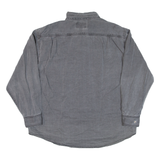 TOP SPIRIT Mens Denim Shirt Grey Floral Long Sleeve L