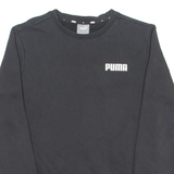 PUMA Mens Sweatshirt Black Crew Neck S