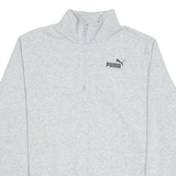 PUMA Womens Sweatshirt Grey 1/4 Zip XL