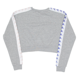 KAPPA Cropped Womens Sweatshirt Grey Crew Neck S