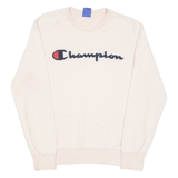 CHAMPION Womens Sweatshirt Beige Crew Neck M
