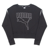 PUMA Cropped Womens Sweatshirt Black Crew Neck M