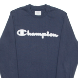 CHAMPION Mens Sweatshirt Blue Crew Neck S