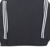 ADIDAS ORIGINALS Womens Sweatshirt Black 1/4 Zip UK 8