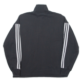 ADIDAS ORIGINALS Womens Sweatshirt Black 1/4 Zip UK 8