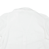 Womens Puff Sleeve Top White V-Neck XL