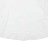 Womens Puff Sleeve Top White V-Neck XL