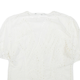 ZARA Womens Blouse White V-Neck M