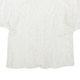 ZARA Womens Blouse White V-Neck M